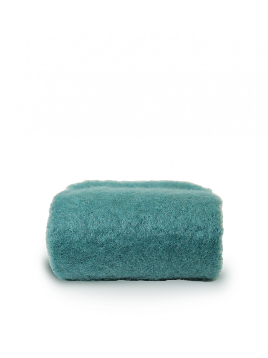 Bufanda de Mohair verde teal 18x170 Mantas Ezcaray