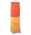 Bufanda de Mohair Color Block Naranja 35x250 Mantas Ezcaray
