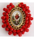 Medalla religiosa bordada Sagrado Corazón Basileia