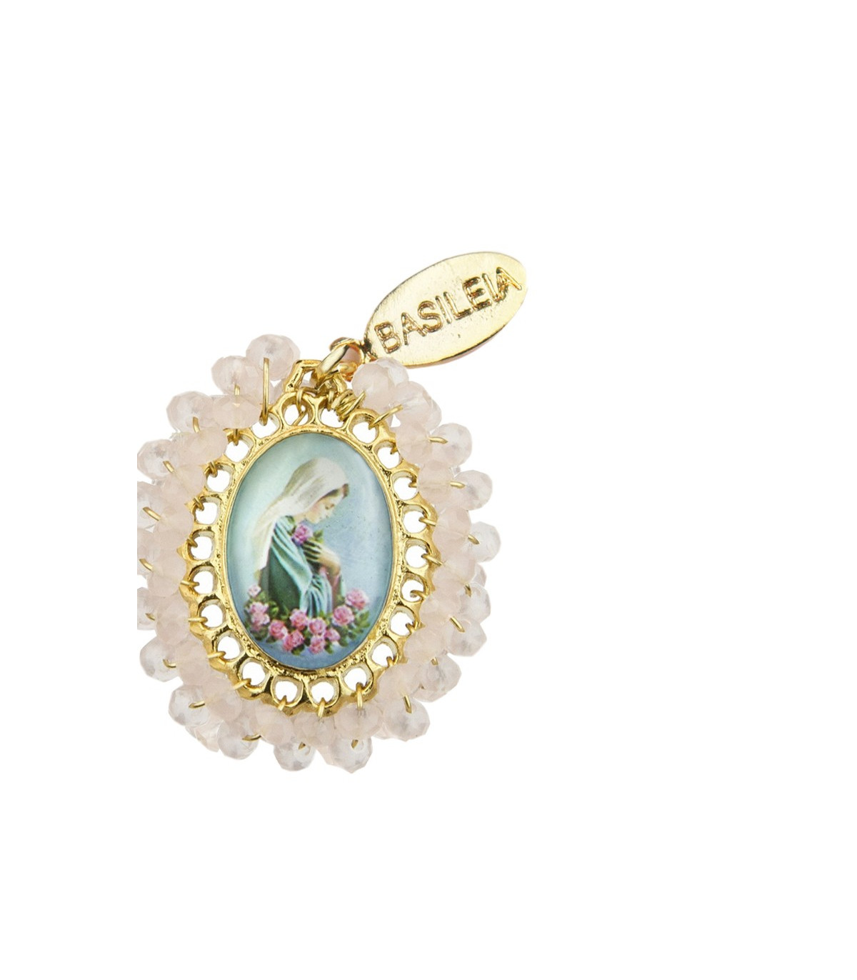 Medalla religiosa pequeña Virgen Rosas - Basileia