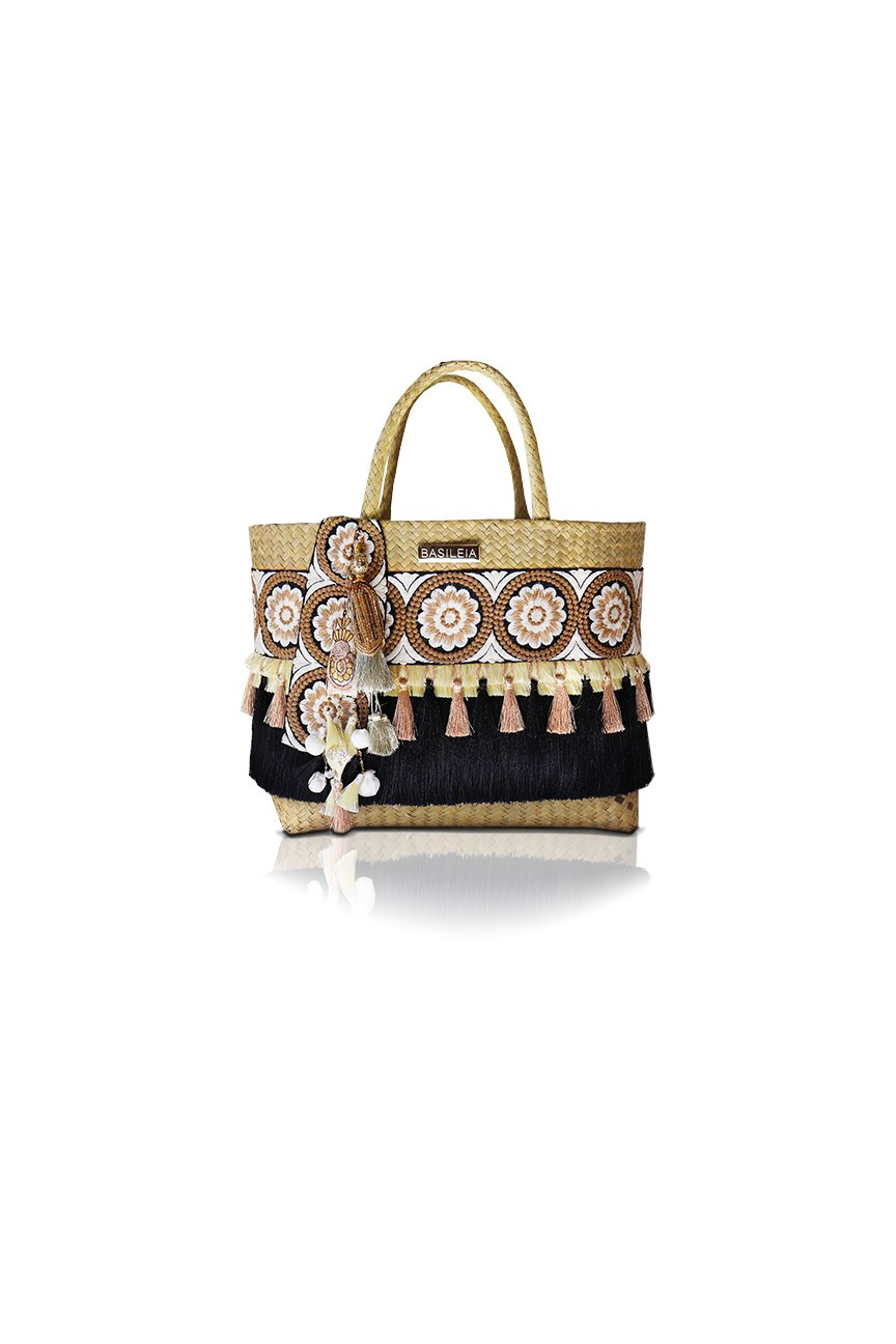 Bolso artesanal pasamanería Clara Basileia - Cesta de palma
