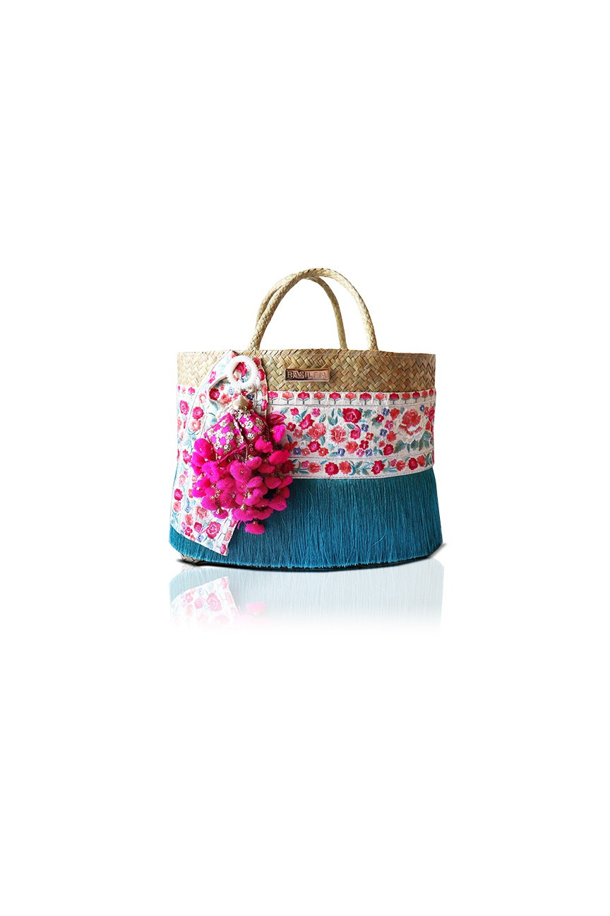 Bolso artesanal pasamanería Salma Basileia - Cesta de palma