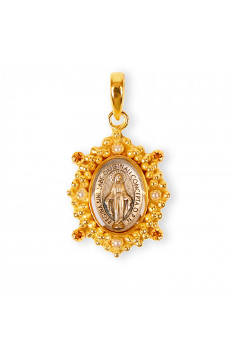 Medalla Virgen Milagrosa circonitas ámbar Basileia - EDICIÓN LIMITADA