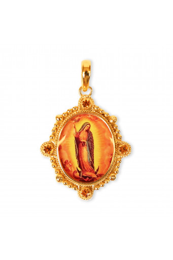 Medalla Virgen de Guadalupe 4 circonitas Basileia