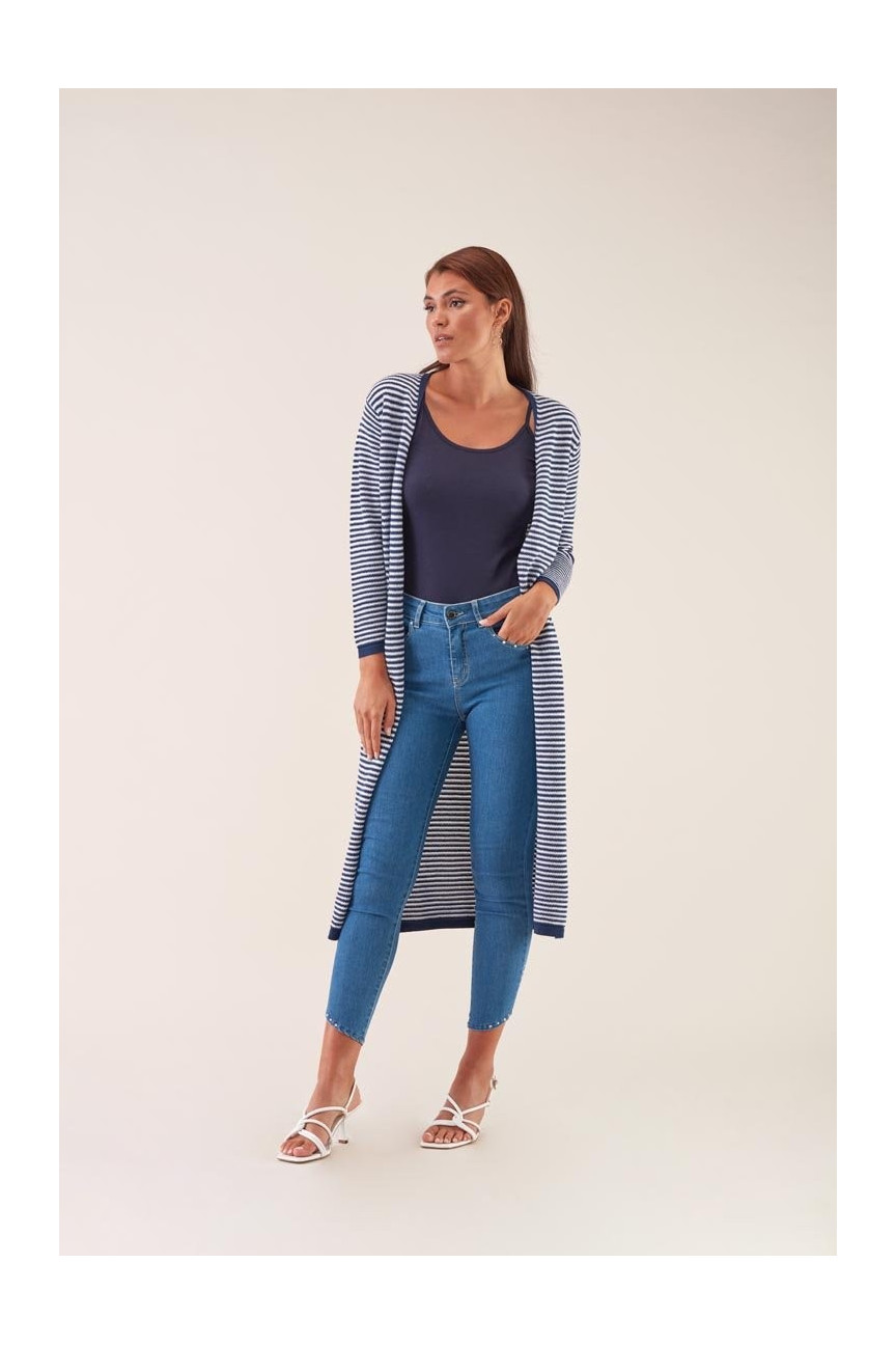 Chaqueta larga rayas Guimanos - Basileia