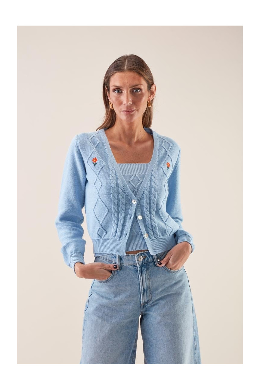 Chaqueta punto flores Guimanos - Basileia