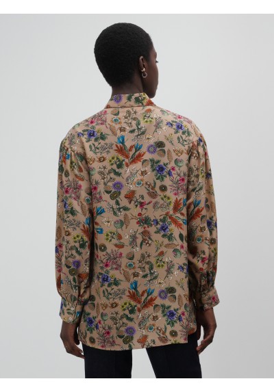 Camisa asimétrica con estampado floral Lion of Porches - Basileia