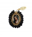 Medalla religiosa Virgen de Guadalupe mediana negro