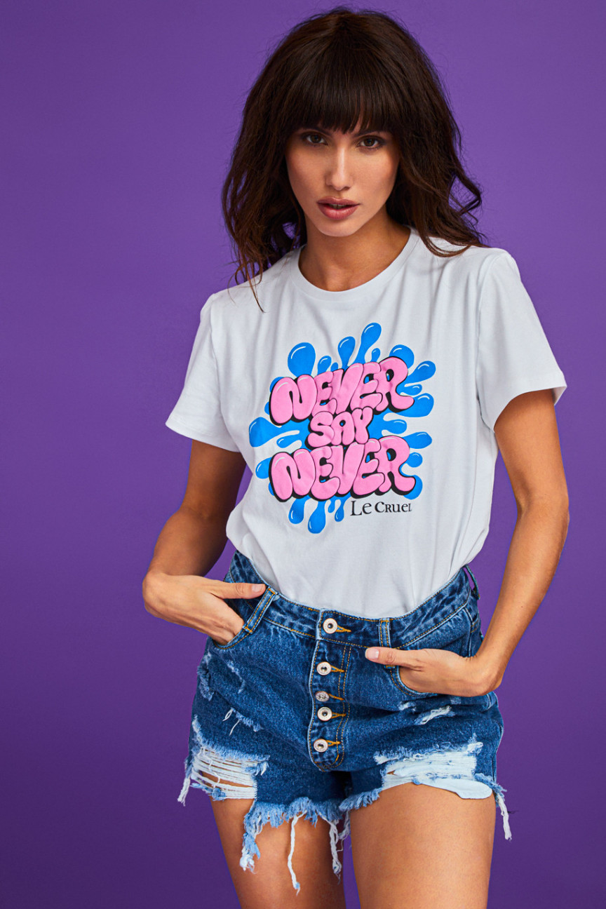 CAMISETA M/C NEVER SAY NEVER LE CRUEL - BASILEIA