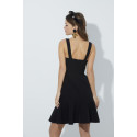 VESTIDO CORTO TIRANTES NEGRO SPACE FLAMINGO