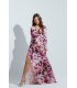 VESTIDO LARGO ESPALDA DESCUBIERTA ESTAMPADO SPACE FLAMINGO