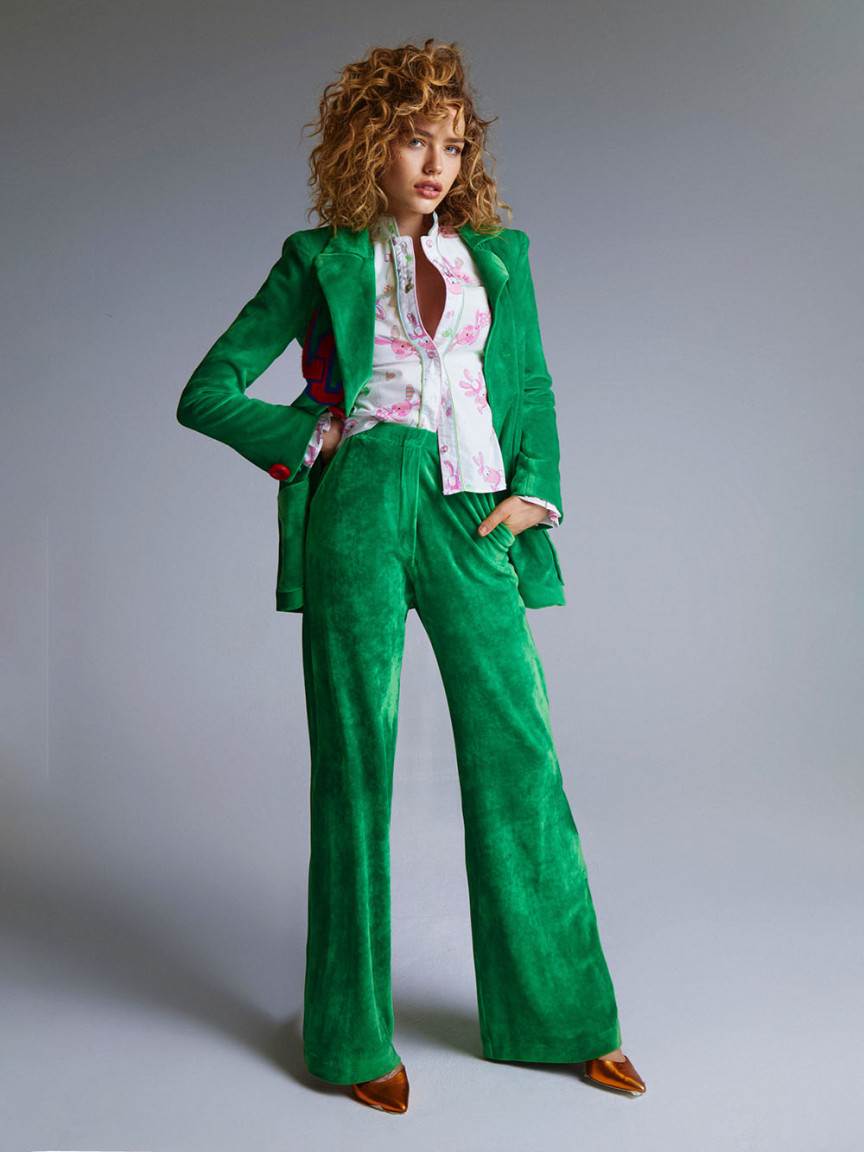 Pantalón terciopelo verde Le Cruel - Basileia