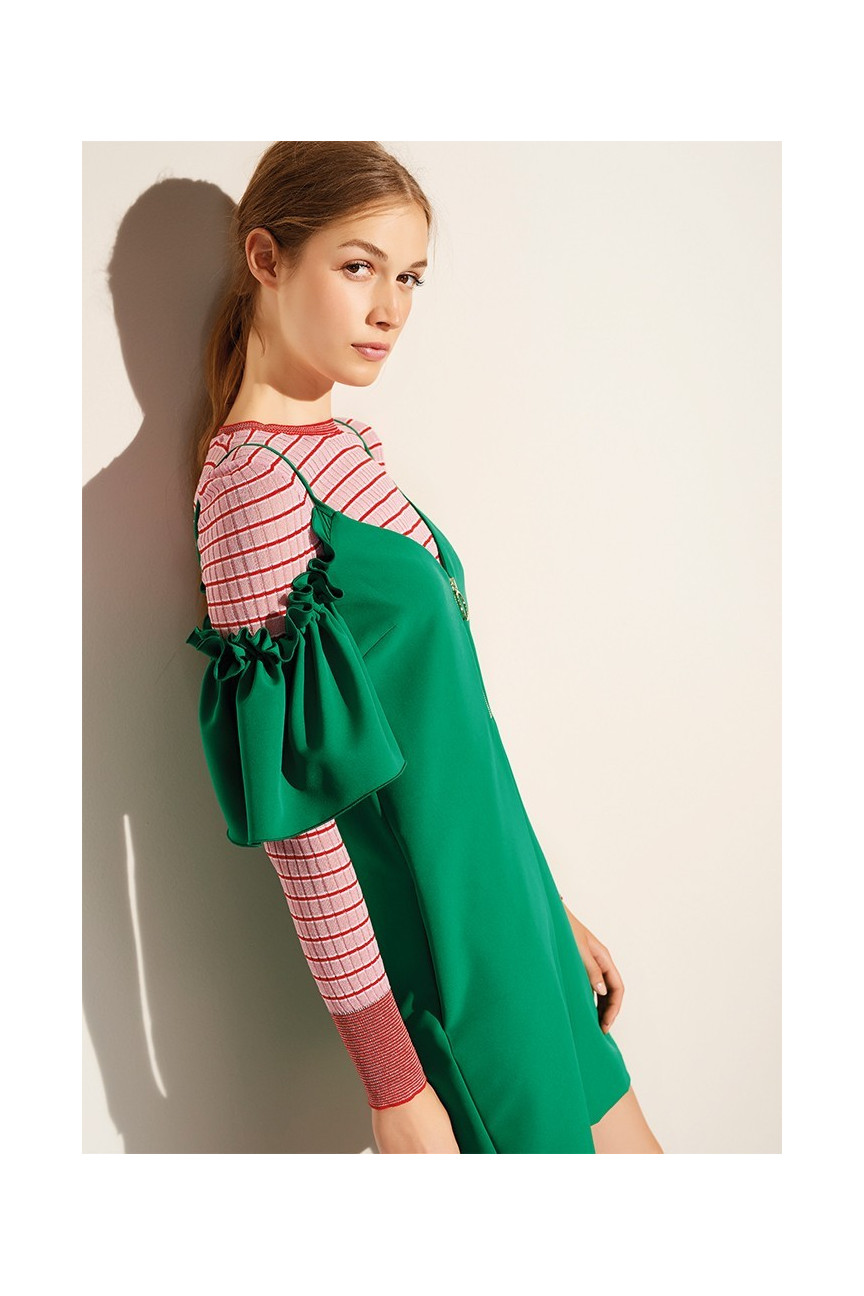 Vestido corto manga volante Space Style Concept